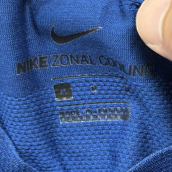 Nike Tiger Woods TW Polo Shirt Blue Camo Zonal Cooling Blade Collar Mens Medium - Picture 4 of 8